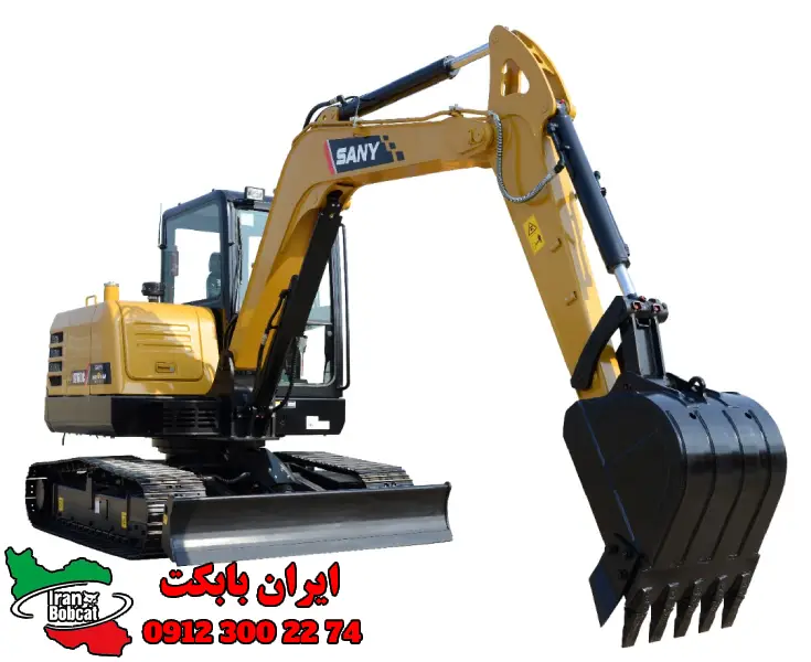 دامنه عملکرد مینی بیل مکانیکی زنجیری سانی 6تن مدل SY60C 145